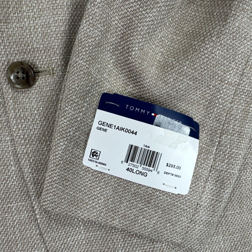Tommy Hilfiger Mens TH Flex Gene Modern Fit Sport Coat Tan 40L - Picture 4 of 6